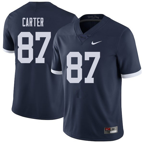 Men #87 Kyle Carter Penn State Nittany Lions College Throwback Football Jerseys Sale-Navy